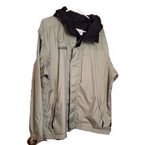 Columbia Sportswear Company Hooded Full Zip Jacket Unisex Adult Light Green Sz L